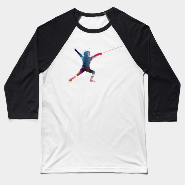 fencing sport art #fencing #sport Baseball T-Shirt by JBJart